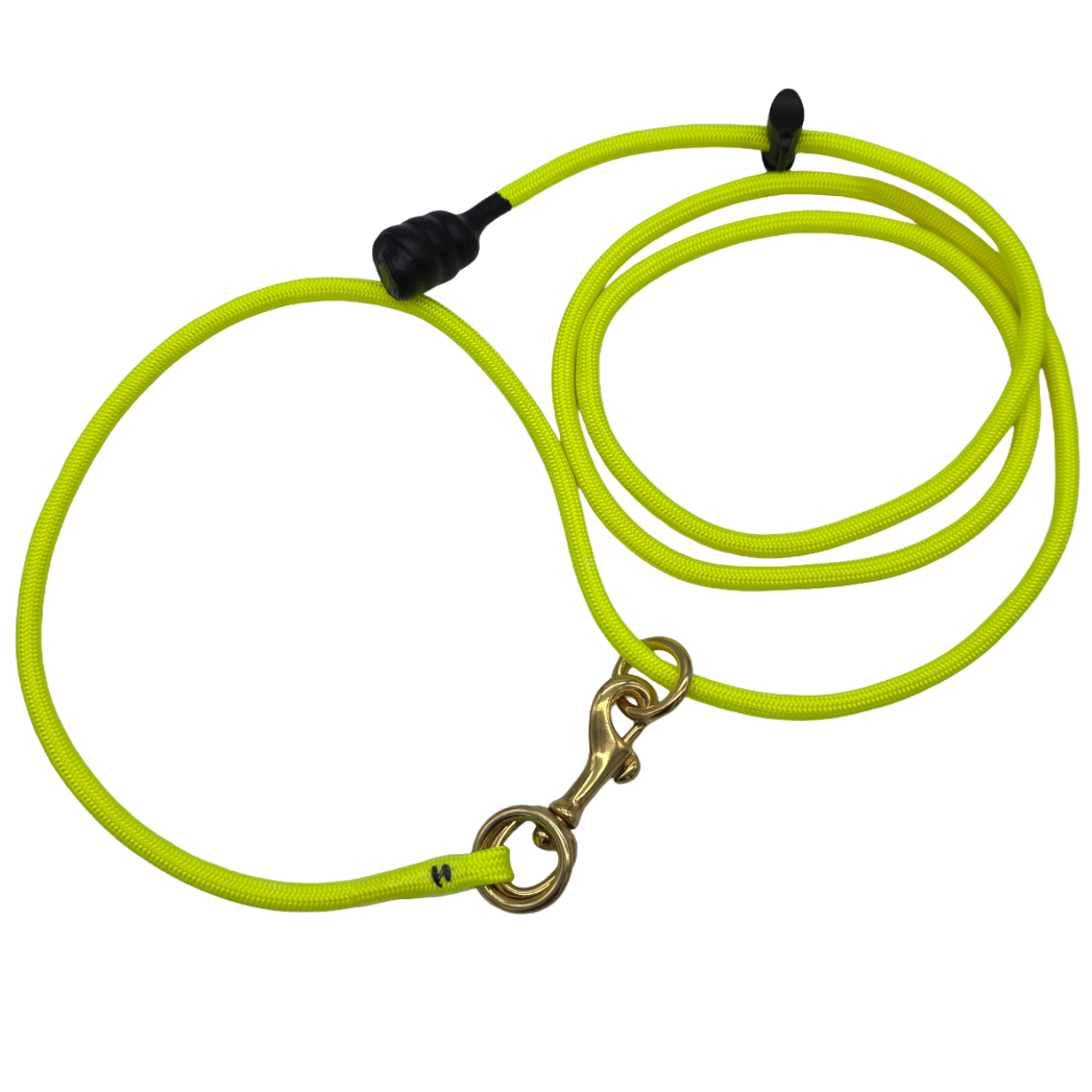 rader-k9-6-foot-slip-lead-dog-training-leash-neon-yellow