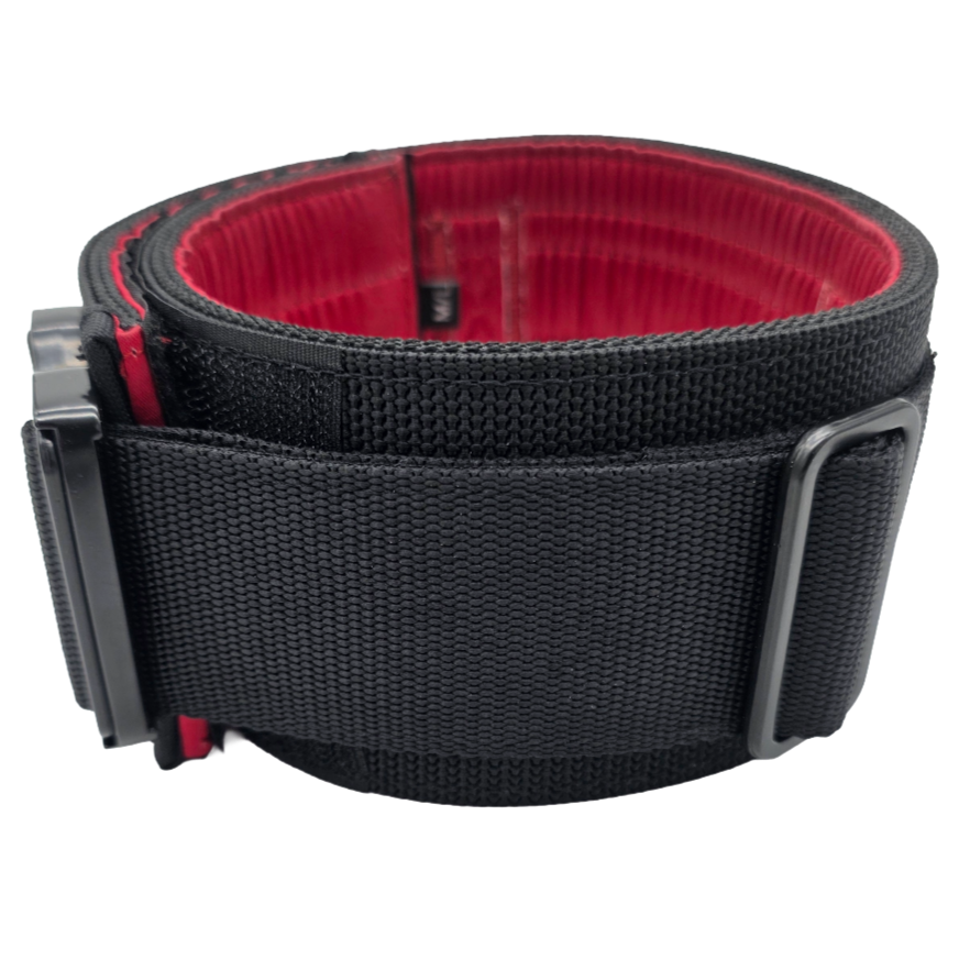 canine athletes heavy duty 3" wide padded working dog collar with control handle