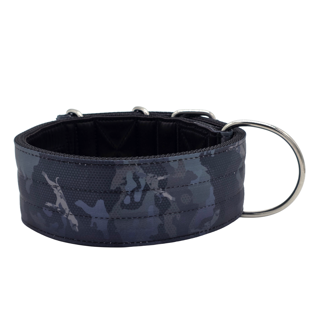 canine athletes elite max x2 comp 2.75 inch wide working dog collar black camo back