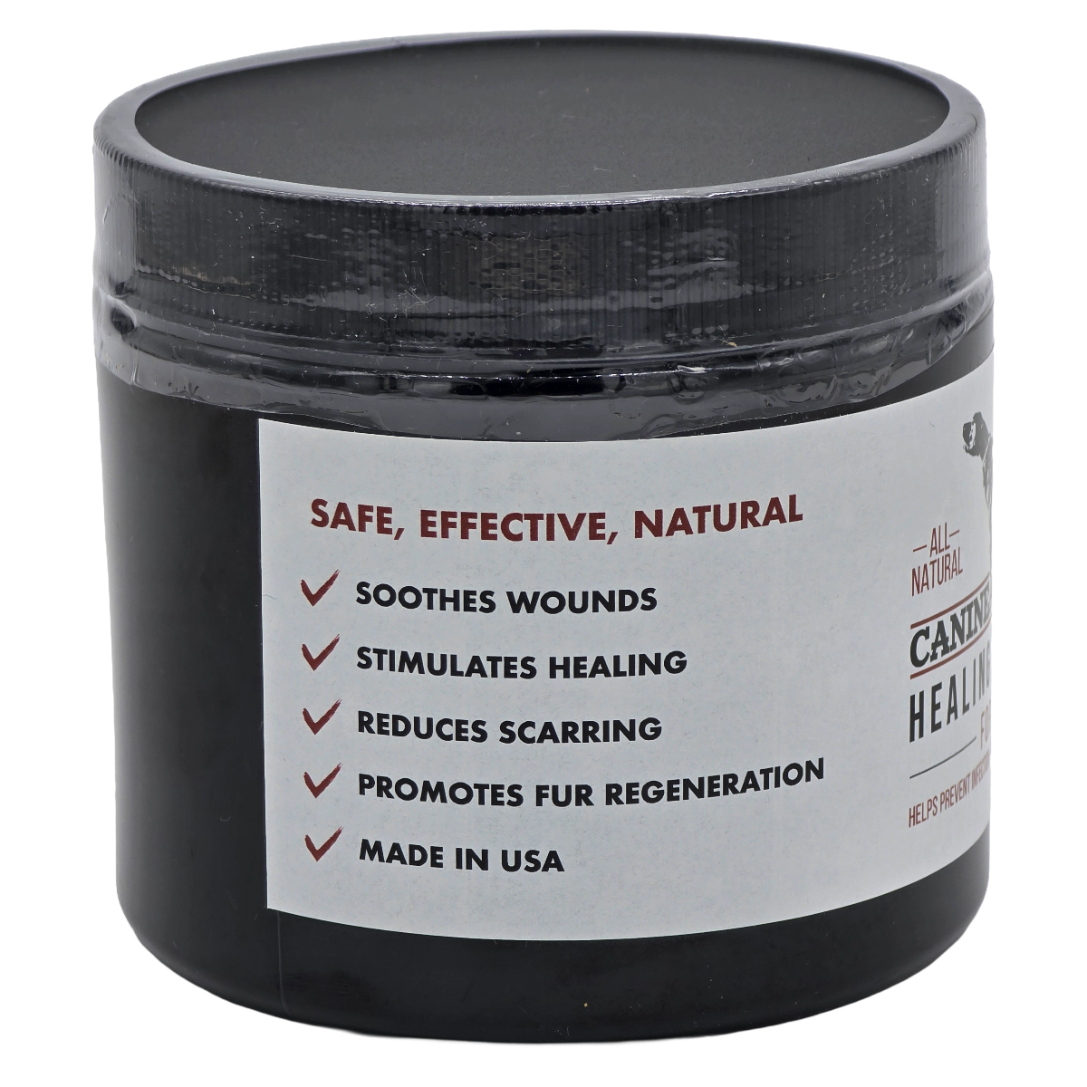 Canine Athletes All Purpose Dog Wound Healing Ointment Side label