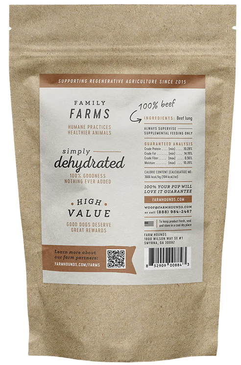 Farm Hounds Beef Lung Dog Treats