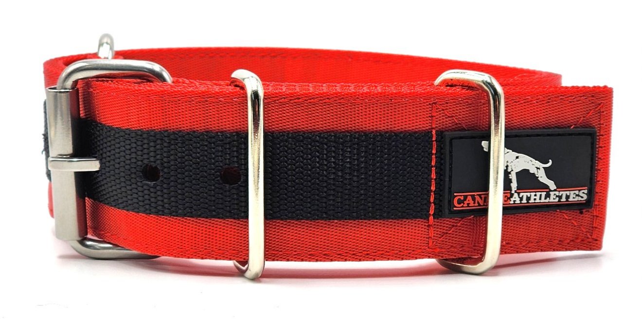 Canine Athletes Red/Black 2" Elite MAX HD Working Dog Collar