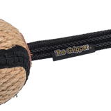 the-gripper-company-jute-ball-reward-toy-bite-training-tug-close-up