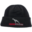 canine athletes black winter hat cuffed knit beanie