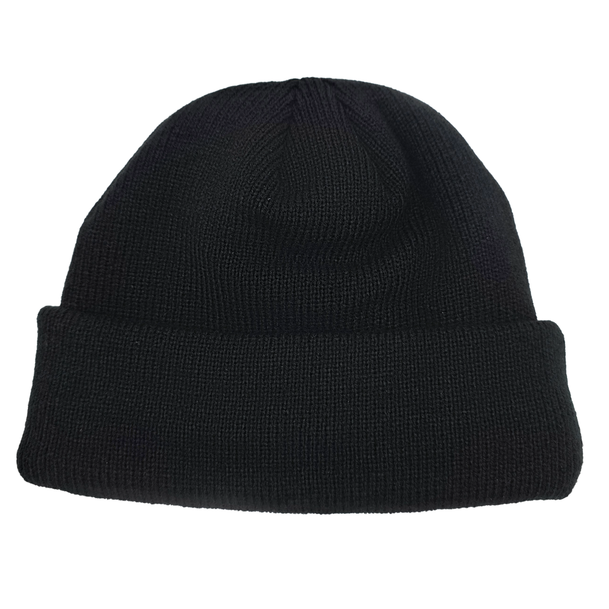 canine athletes black winter hat cuffed knit beanie back