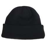 canine athletes black winter hat cuffed knit beanie back