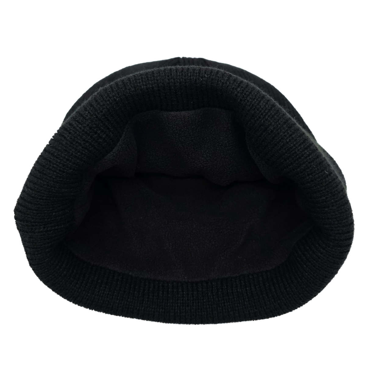 canine athletes black inside fleece beanie hat