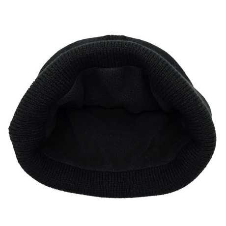 canine athletes black inside fleece beanie hat