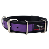 canine athletes pro-hd black purple working dog collar heavy duty