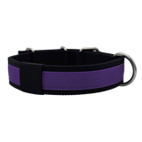 canine athletes pro-hd black purple working dog collar heavy duty
