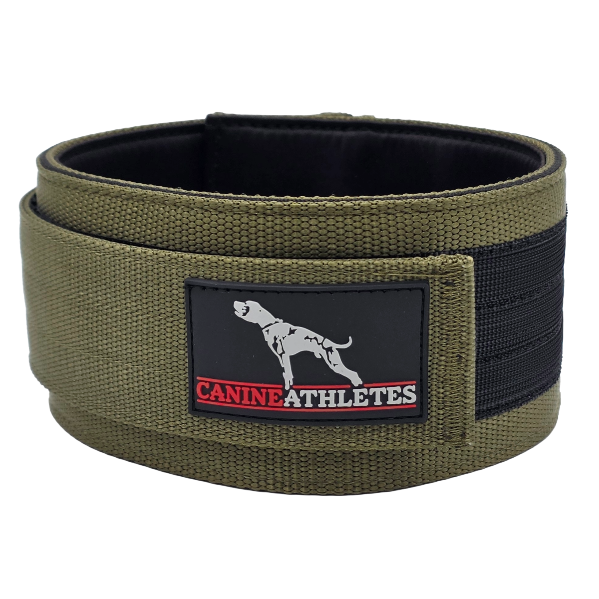canine athletes heavy duty weighted dog training collar military green