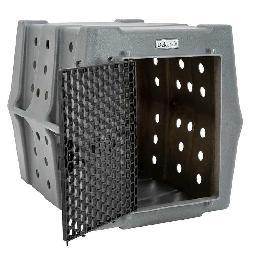 dakota-283-crate-kennel-hunting-working-dog-gray-front-open