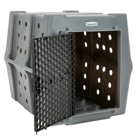 dakota-283-crate-kennel-hunting-working-dog-gray-front-open