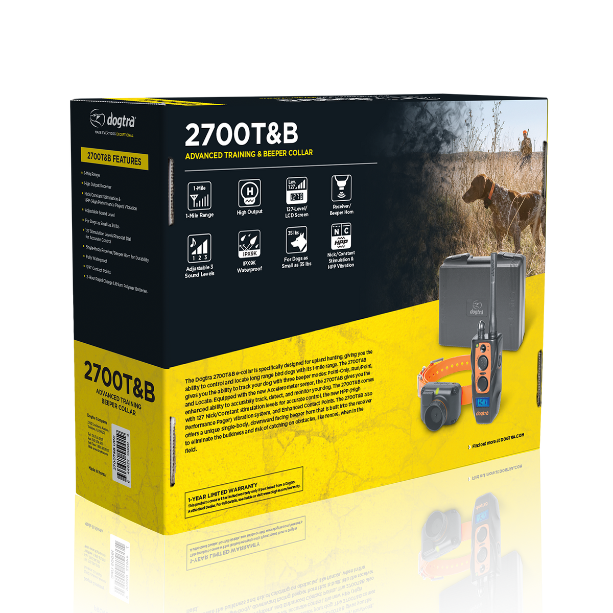 Dogtra 2700T&amp;B Remote Hunting Dog Training Collar