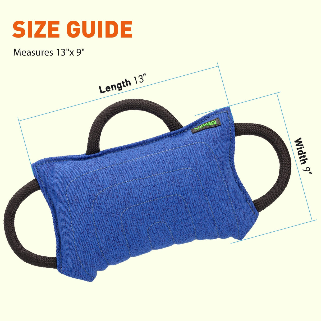 dogline-viper-french-linen-k9-dog-bite-pillow-size-guide