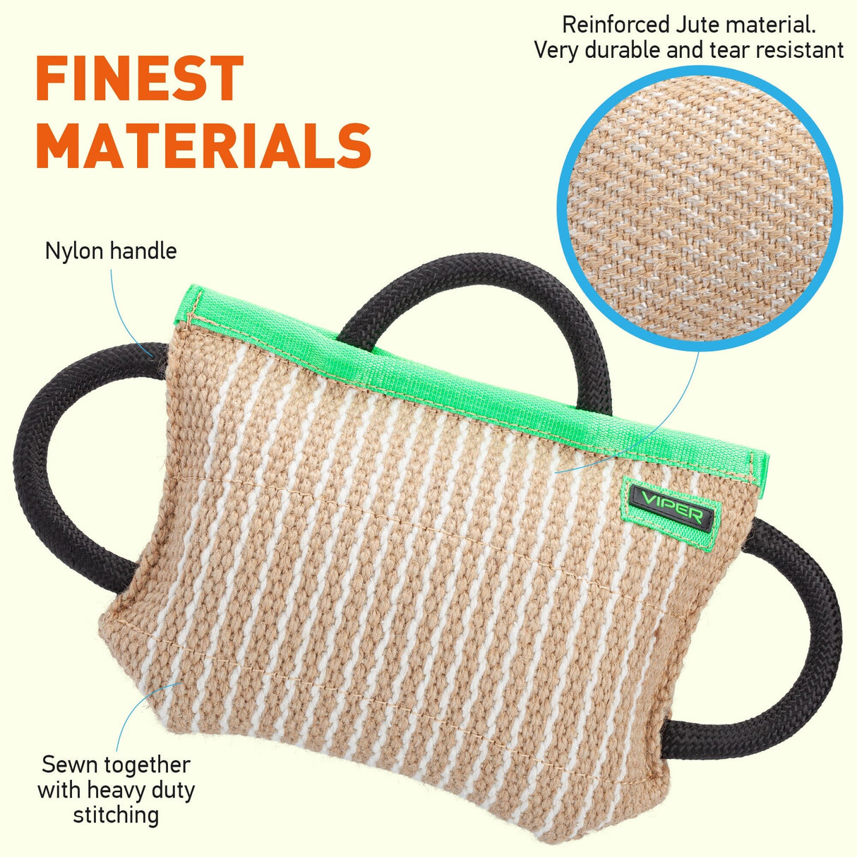 Viper-k9-jute-dog-Bite-pillow-tug-toy-features-benefits