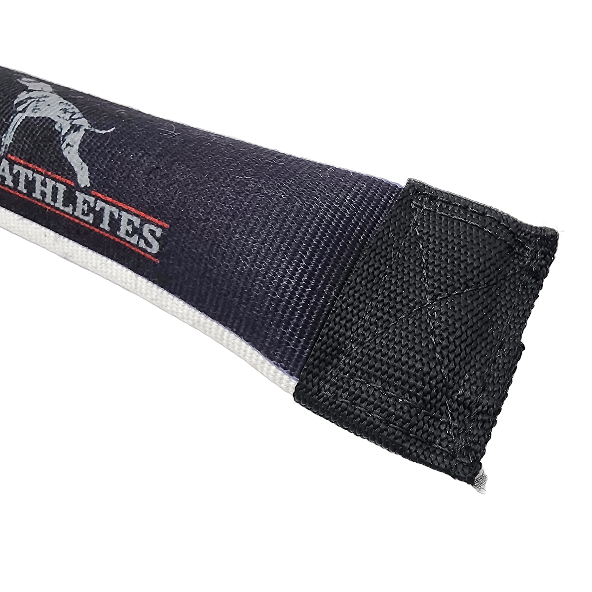canine athletes 12 inch single handle dog tug chew toy end