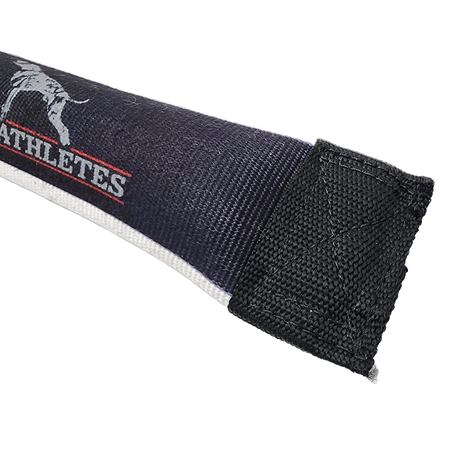 canine athletes 12 inch single handle dog tug chew toy end