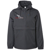 canine athletes black anorak water resistant wind proof jacket