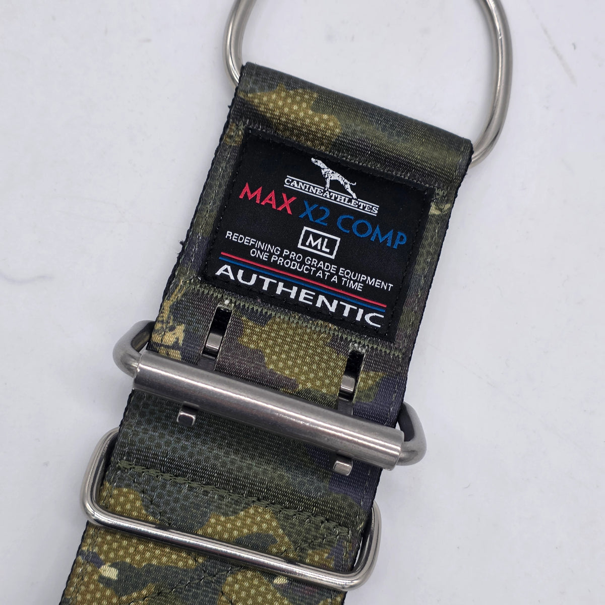 Canine Athletes 2.75" Extra Wide Working Dog Collar Green Camo