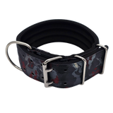 canine athletes elite max x2 comp 2.75 inch wide working dog collar black crimson camo above