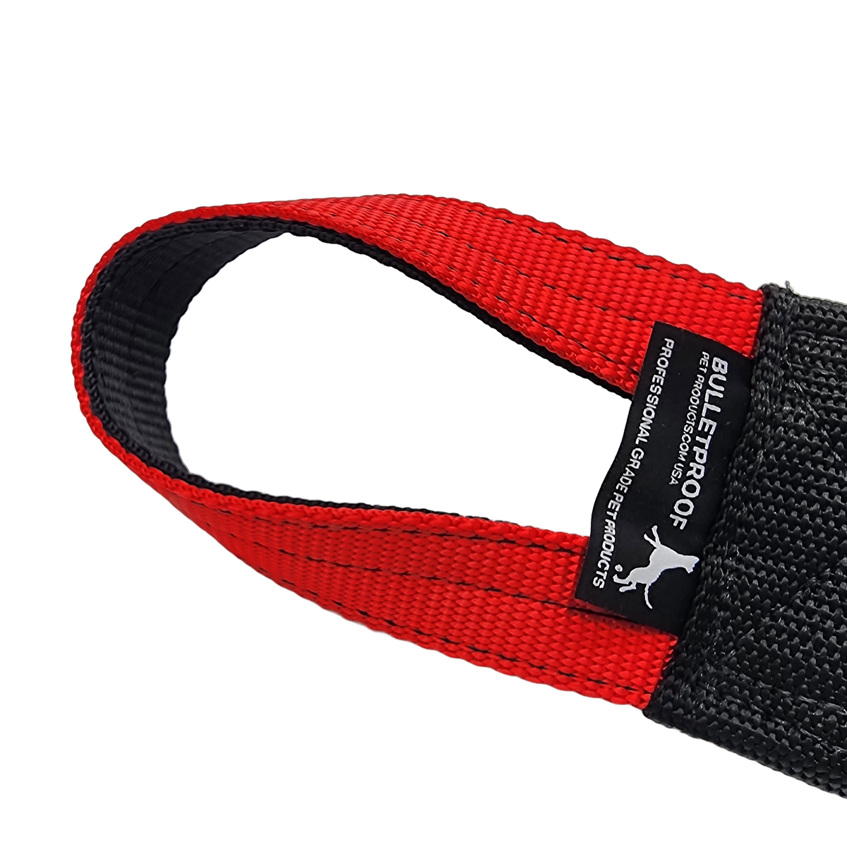 canine athletes heavy duty bite tug handle closeup