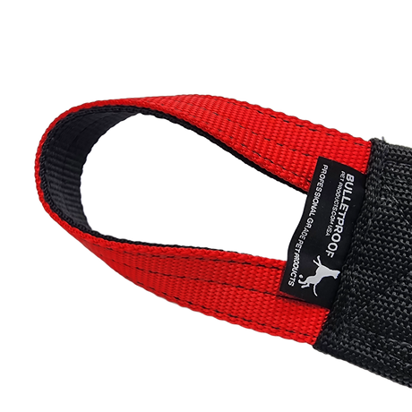 canine athletes heavy duty bite tug handle closeup