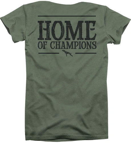 canine athletes home of champions shirt military green back