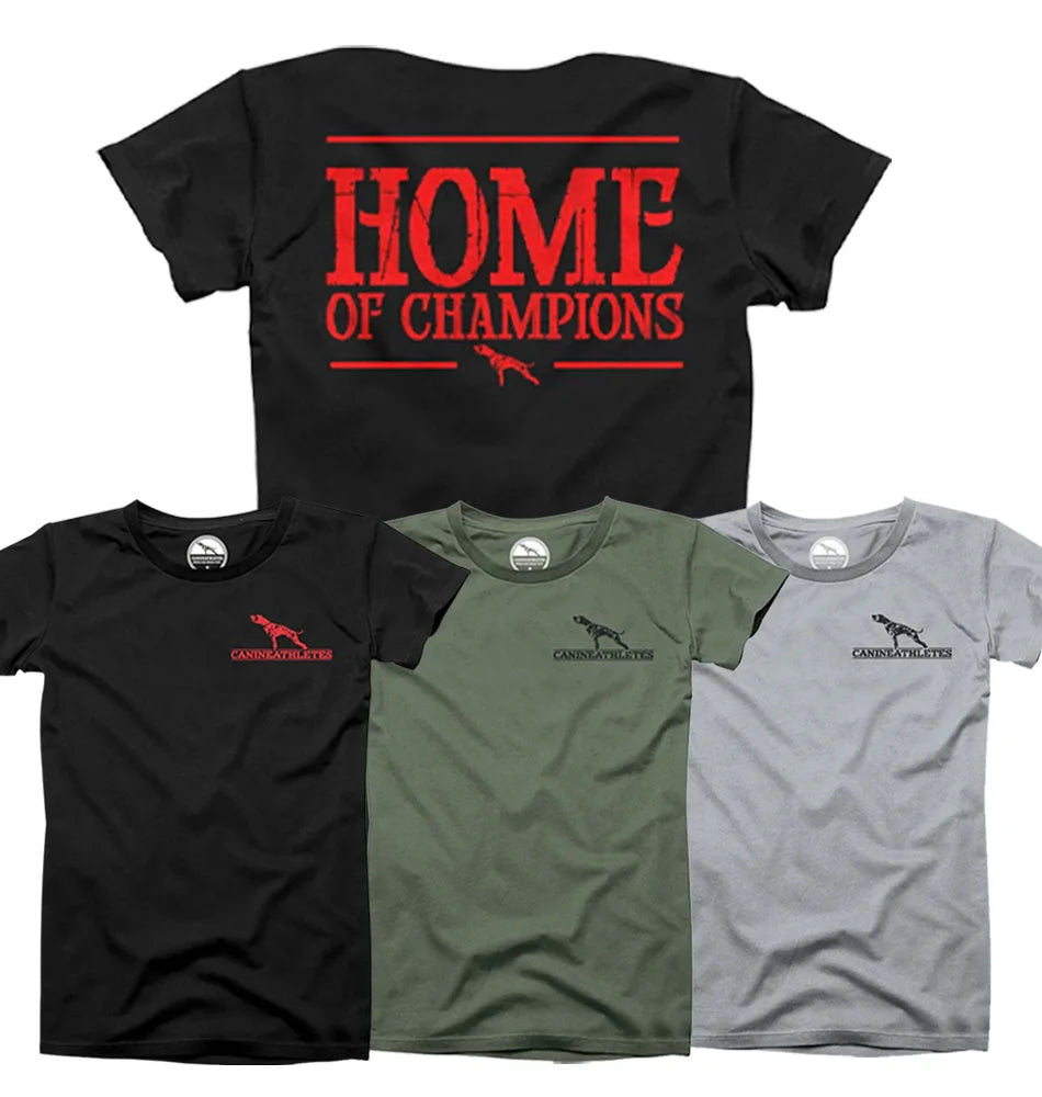 canine athletes home of champions t-shirt bundle 3-pack