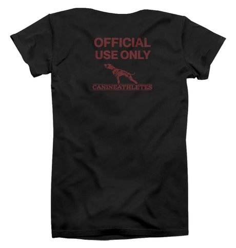 canine athletes official use only oversized t-shirt red back