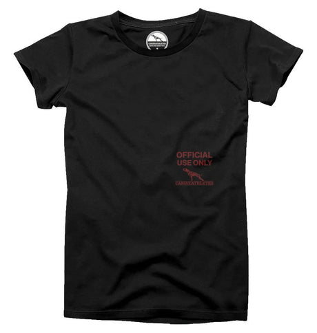 canine athletes official use only oversized t-shirt red front