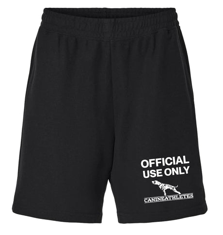 canine athletes official use black gym shorts front