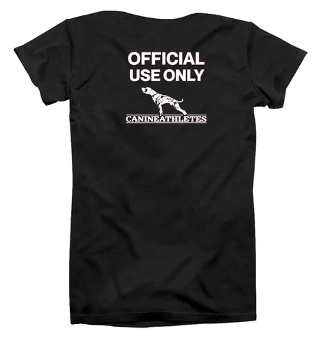 canine athletes official use only oversized t-shirt black back