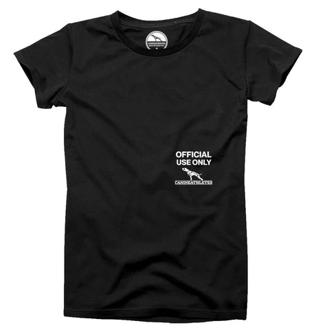 canine athletes official use only oversized t-shirt black front