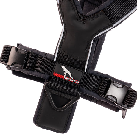 Canine Athletes Sport-HD Working Dog Harness Top View Black