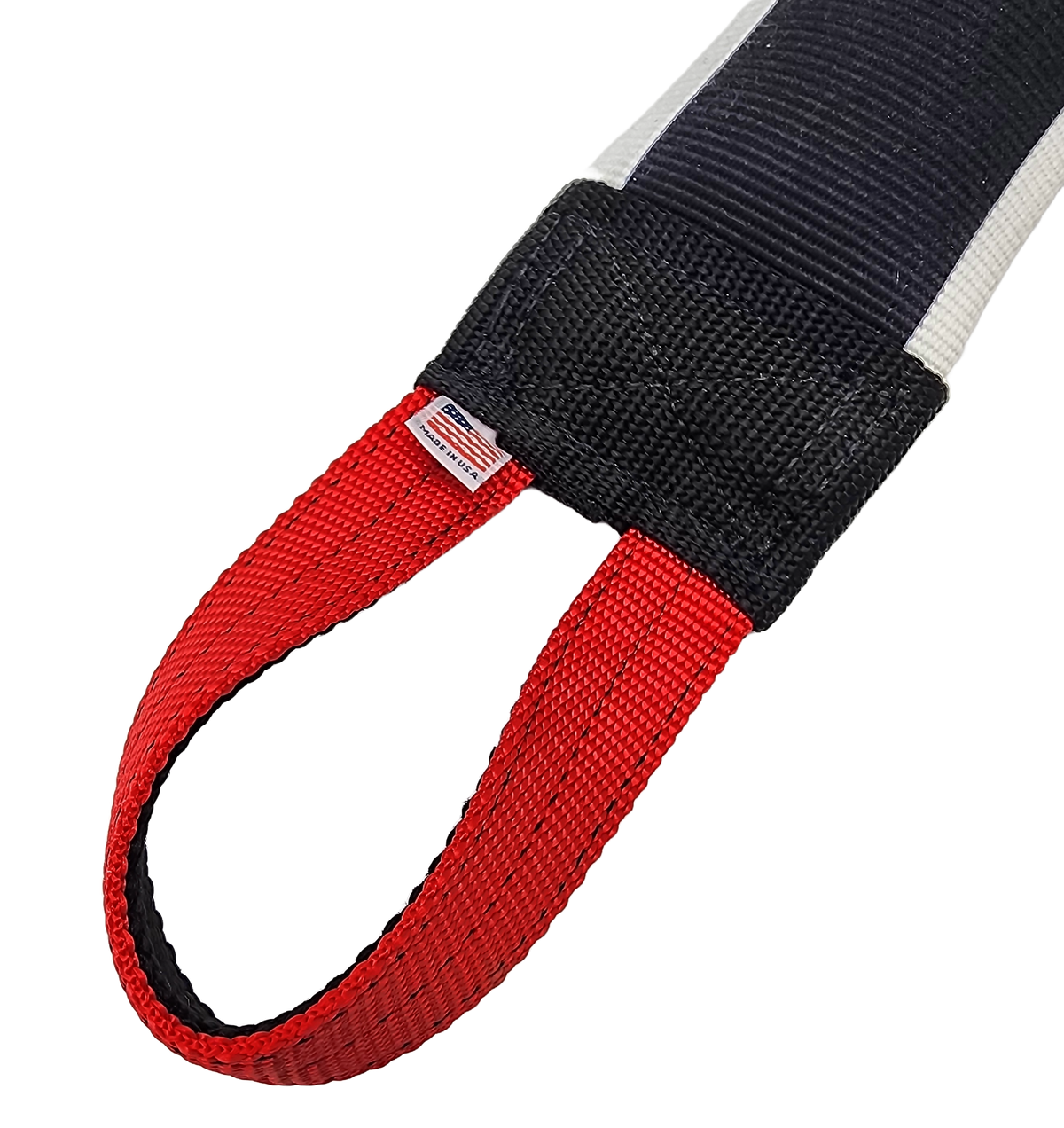 canine-athletes 12 inch heavy duty bite tug toy closeup of handle