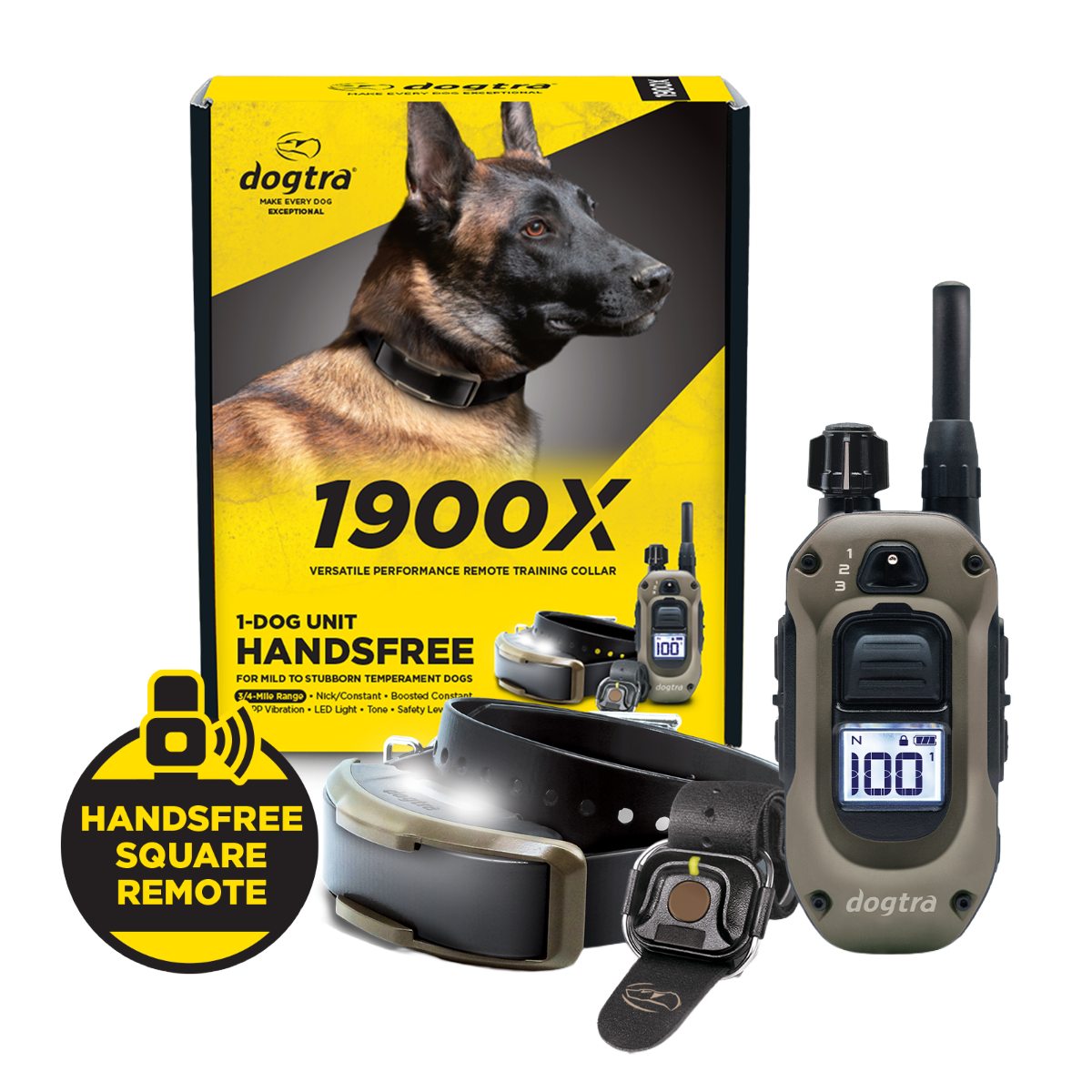 Dogtra 1900x Handsfree Boost Lock Remote Dog Training Electronic Collar Bundle
