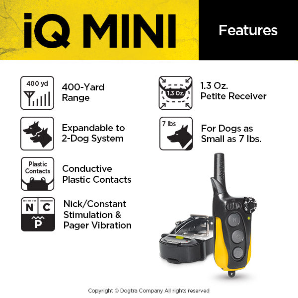 Dogtra IQ Mini Remote Dog Training Collar - Canine Athletes