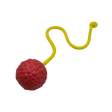 Raddog Ball on Rope Dog Training Reward Bite Tug Toy Red with yellow rope