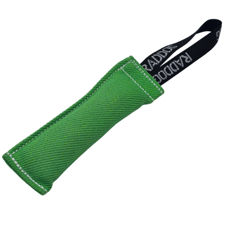 Raddog 9.5" Nyclot French Linen Single Handle Dog Bite Tug Toy Green