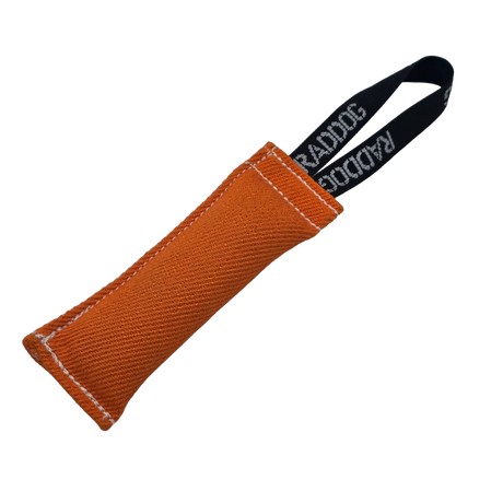 Raddog 9.5" Nyclot French Linen Single Handle Dog Bite Tug Toy Orange