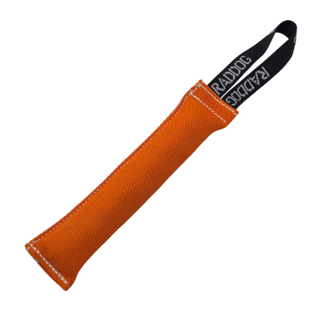 Raddog Nyclot French Linen Single Handle Dog Bite Tug Toy Orange