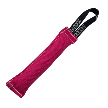 raddog nylcot french linen single handle dog bite tug toy pink