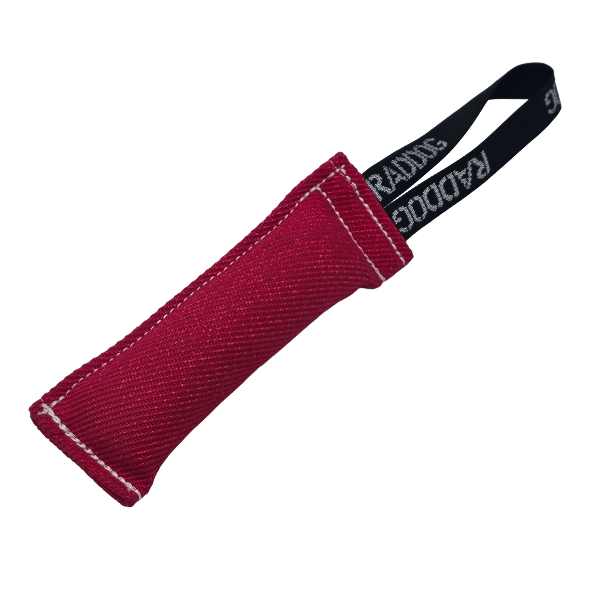Raddog 9.5" Nyclot French Linen Single Handle Dog Bite Tug Toy Red