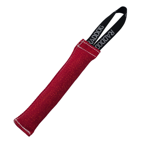 Raddog Nyclot French Linen single handle dog bite tug toy red