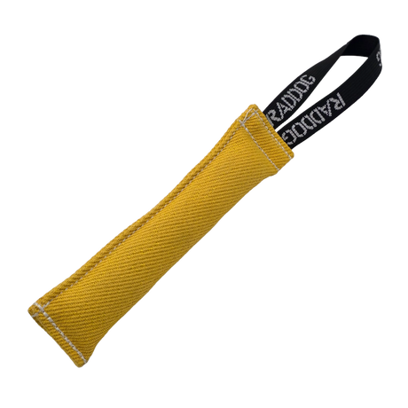 Raddog nyclot french linen single handle dog bite tug toy yellow