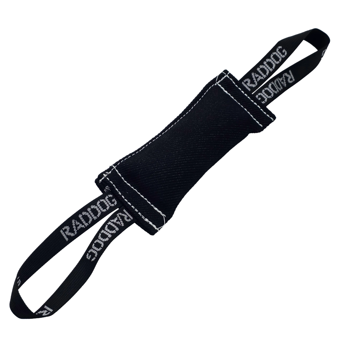 Raddog Two Handle Nyclot French Linen Dog Bite Training Tug Black