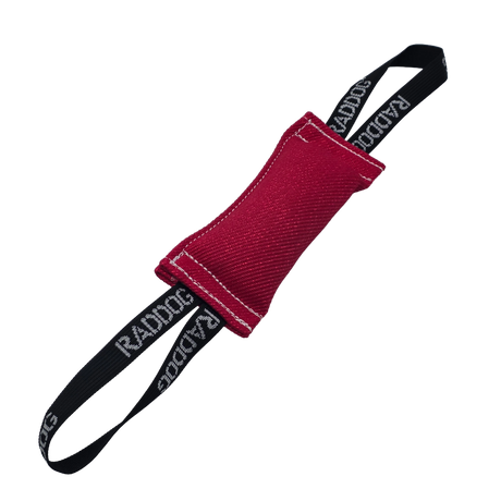 Raddog Nyclot French Linen Dual Handle Dog Bite Training Tug Red