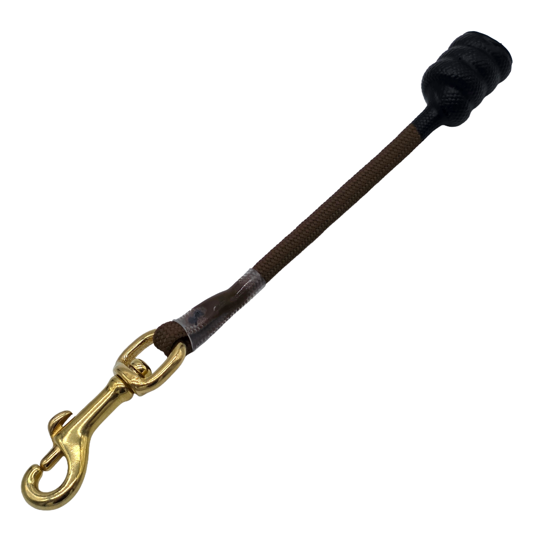 Rader K9 dog training control tab leash lead brown