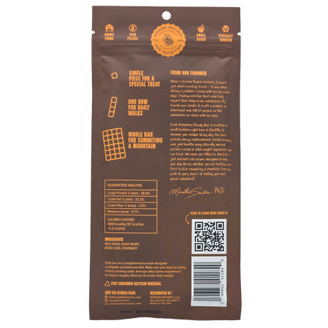 Ryoken Adventure Ready Protein Bar Boar Blend Back